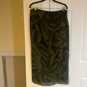 Ralph Lauren army green A line skirt.